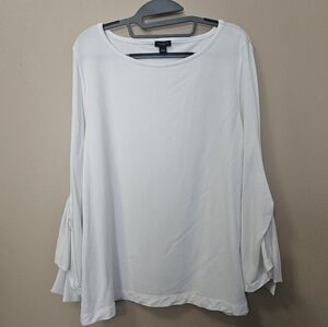 Ann Taylor Factory Women's Size L Longsleeve White Top